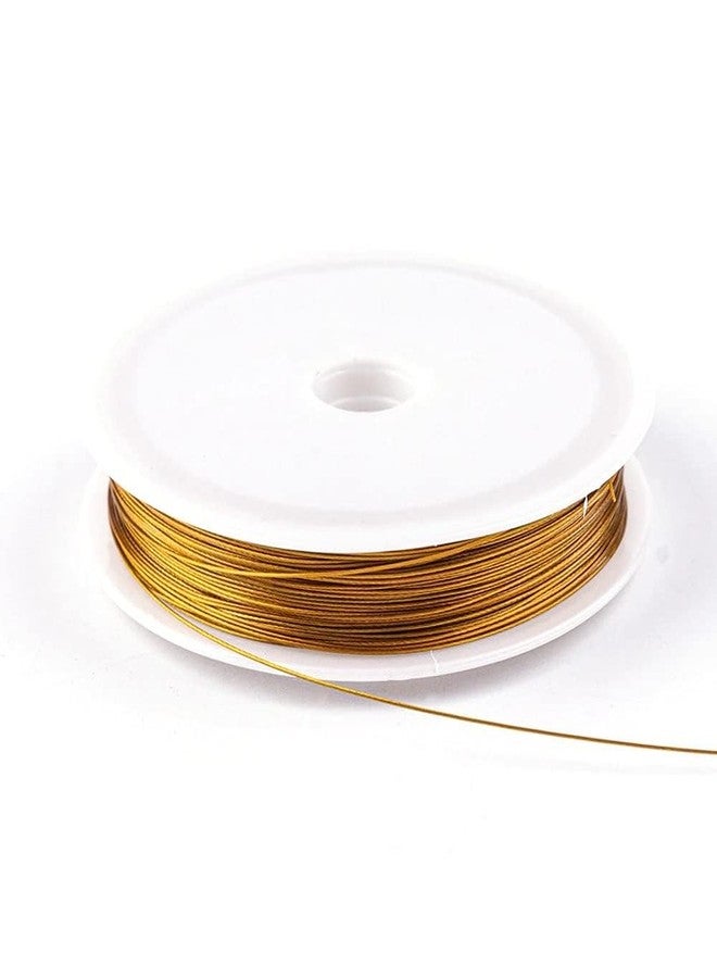 DEZIINE�1Pcs Crafts 0.4MM Copper Wire Craft Beads Rope Beading Wire for Bracelet Necklace Jewelry DIY Accessories(6M) (COPPER) - Image 1