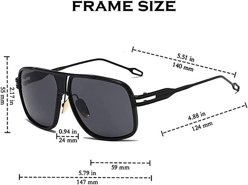 GOBIGER Aviator Sunglasses for Men 100% UV Protection Goggle Alloy Frame with Case - Image 5