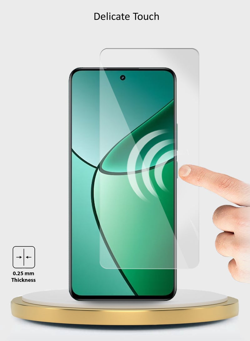 Wtech Realme 12+ / 12 Plus 5G 2024 Premium Series Curved Edges 9H 2.5D Tempered Glass Screen Protector (MSG9CN) - Clear - Image 5