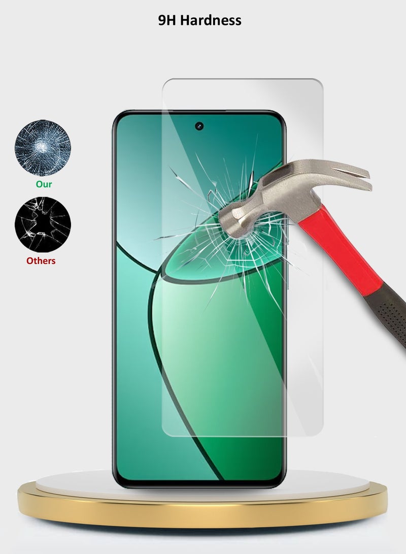 Wtech Realme 12+ / 12 Plus 5G 2024 Premium Series Curved Edges 9H 2.5D Tempered Glass Screen Protector (MSG9CN) - Clear - Image 4