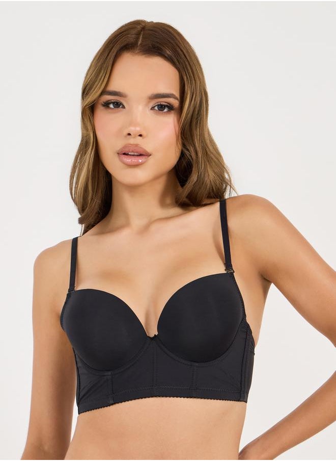 Styli - Padded Wired Corset Longline T-Shirt Bra - Image 1