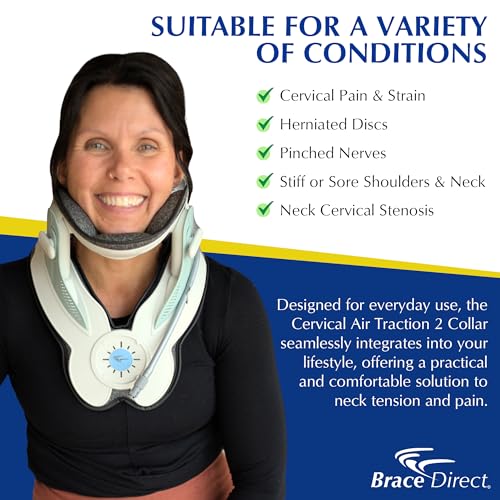 Brace Direct Cervical Traction Collar - Portable Neck Decompression Device with Electric Pump for Herniated Discs Pinched Nerves Stiff Neck - Image 4