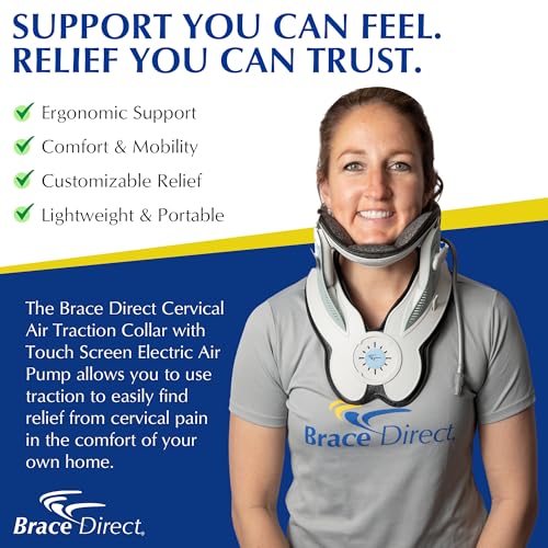 Brace Direct Cervical Traction Collar - Portable Neck Decompression Device with Electric Pump for Herniated Discs Pinched Nerves Stiff Neck - Image 2