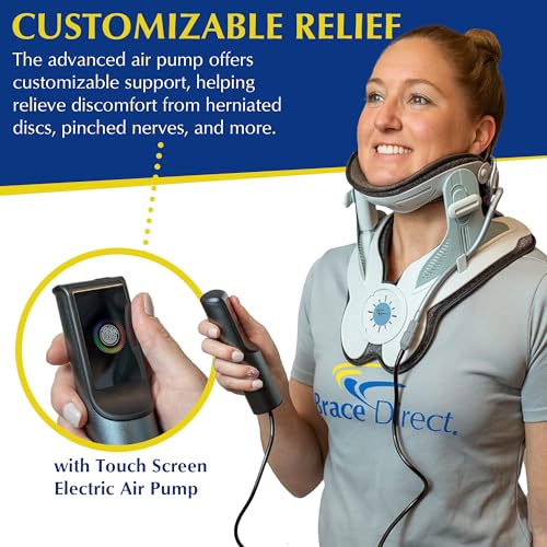 Brace Direct Cervical Traction Collar - Portable Neck Decompression Device with Electric Pump for Herniated Discs Pinched Nerves Stiff Neck - Image 5