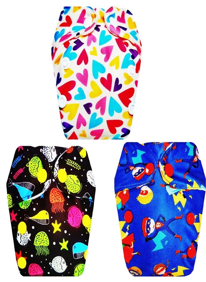 حفاضات قماشية فاخرة من دمبلدو للأطفال حديثي الولادة مع حشوة داخلية (عبوة من 3 قطع) | ملائمة ومريحة | تسمح بمرور الهواء | سريعة الجفاف | مثالية للأطفال الصغار | من 0 إلى 4 أشهر | للجنسين - Image 1