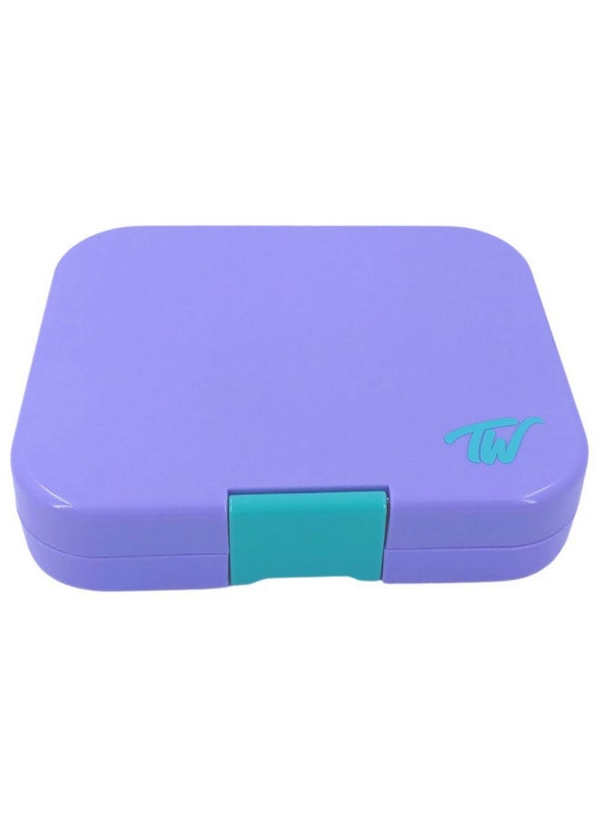 TINY WHEEL 4-Compartment Unicorn Theme Bento Lunch Box for Kids Purple 4 x 0.44 x 16 cm 9849 - Image 2