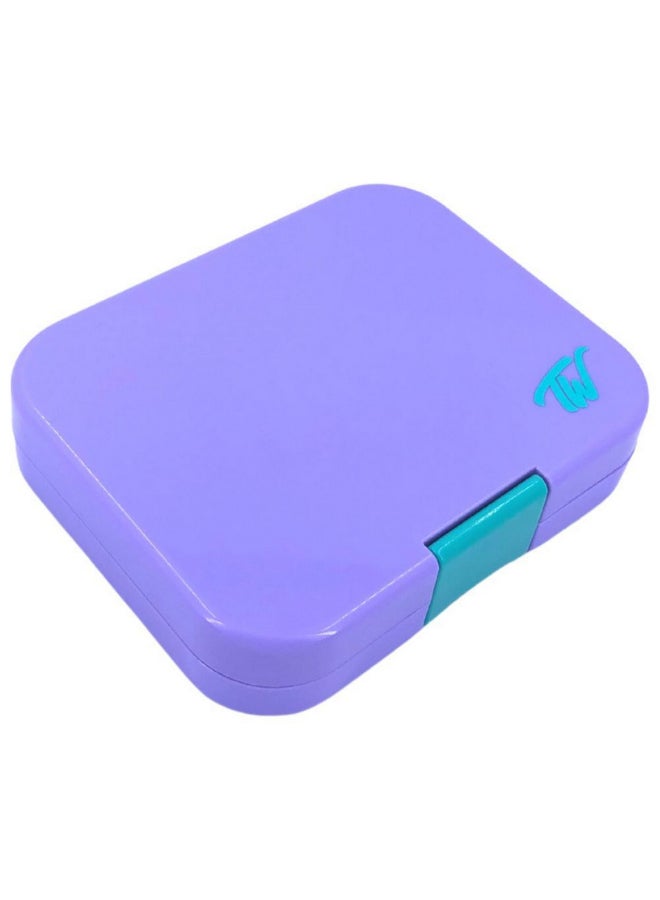 TINY WHEEL 4-Compartment Unicorn Theme Bento Lunch Box for Kids Purple 4 x 0.44 x 16 cm 9849 - Image 3