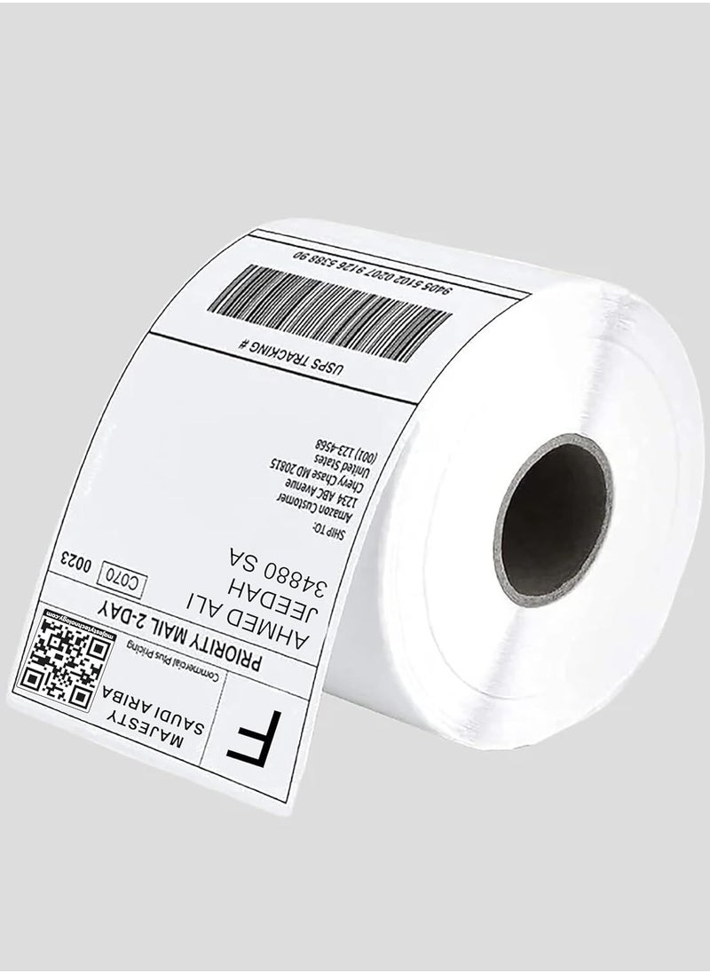 Majesty Majesty Thermal Shipping Labels - 10.16 x 15.24 cm (4 x 6 inches) - 500 Roll High Quality Labels, Compatible with Thermal Printers, Shipping Barcodes, E-Shops, Delivery Companies  - Image 1