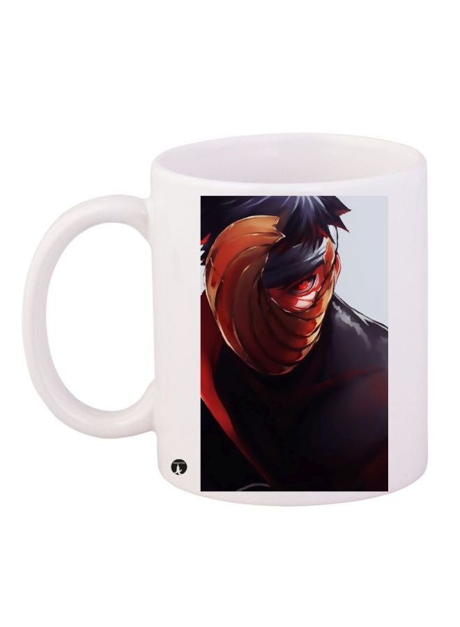 RYN Anime Printed Coffee Mug White/Grey/Brown 11ounce