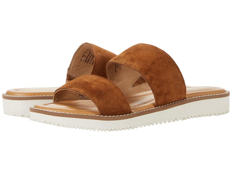 Hush Puppies Briard 2 Band Slide Tan Suede 8 M B