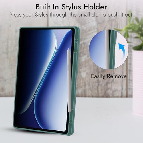 Robustrion Cover for OnePlus Pad Go 2 12.1 inch Cover Case with Pencil Holder, Trifold Cover Case for OnePlus Pad Go 2 Tablet Cover [Auto Sleep Wake Support] - Dark Green - Image 5