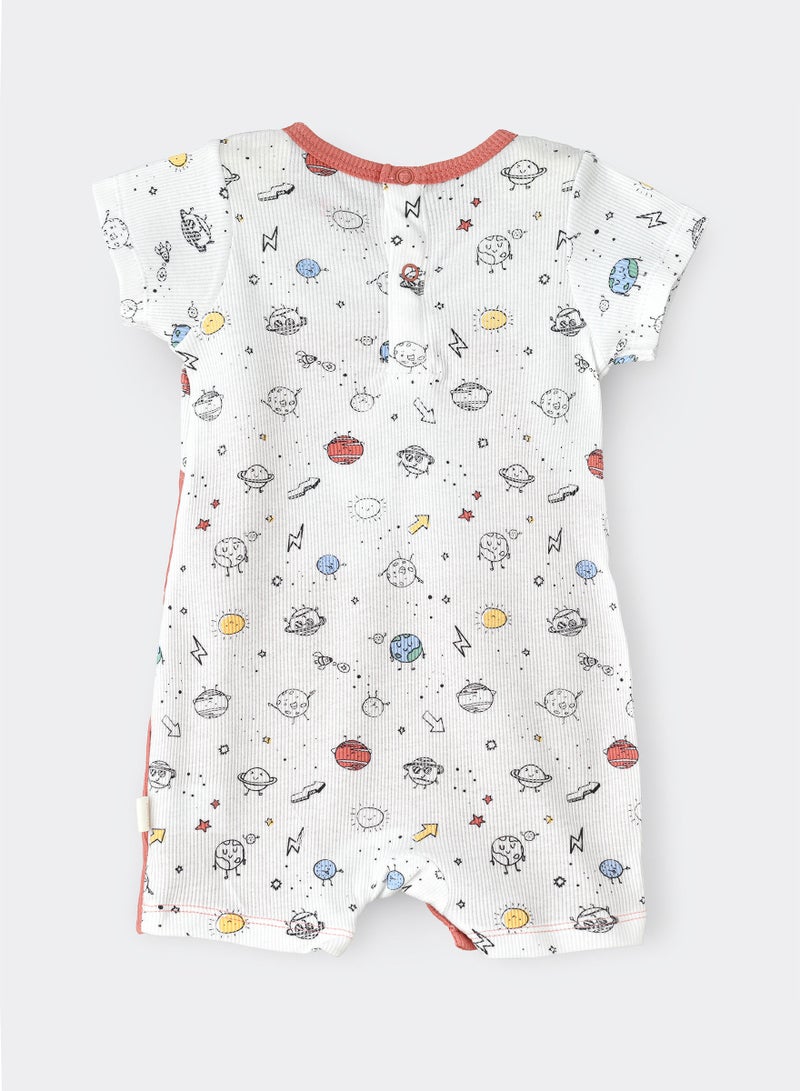 Printed long romper - Image 2