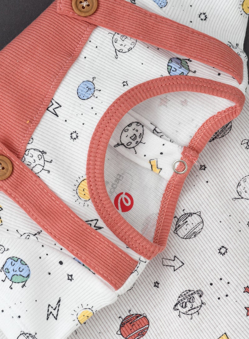 Printed long romper - Image 4