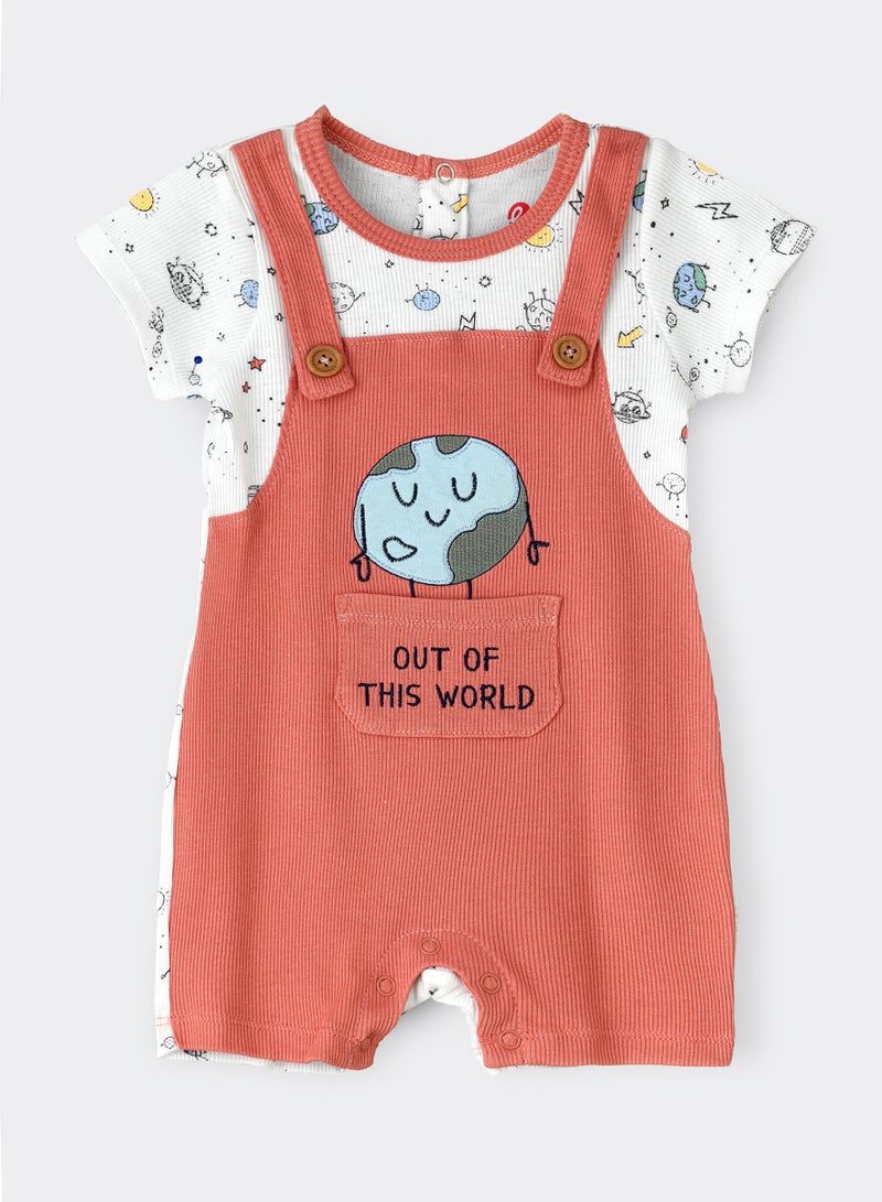 Printed long romper - Image 1