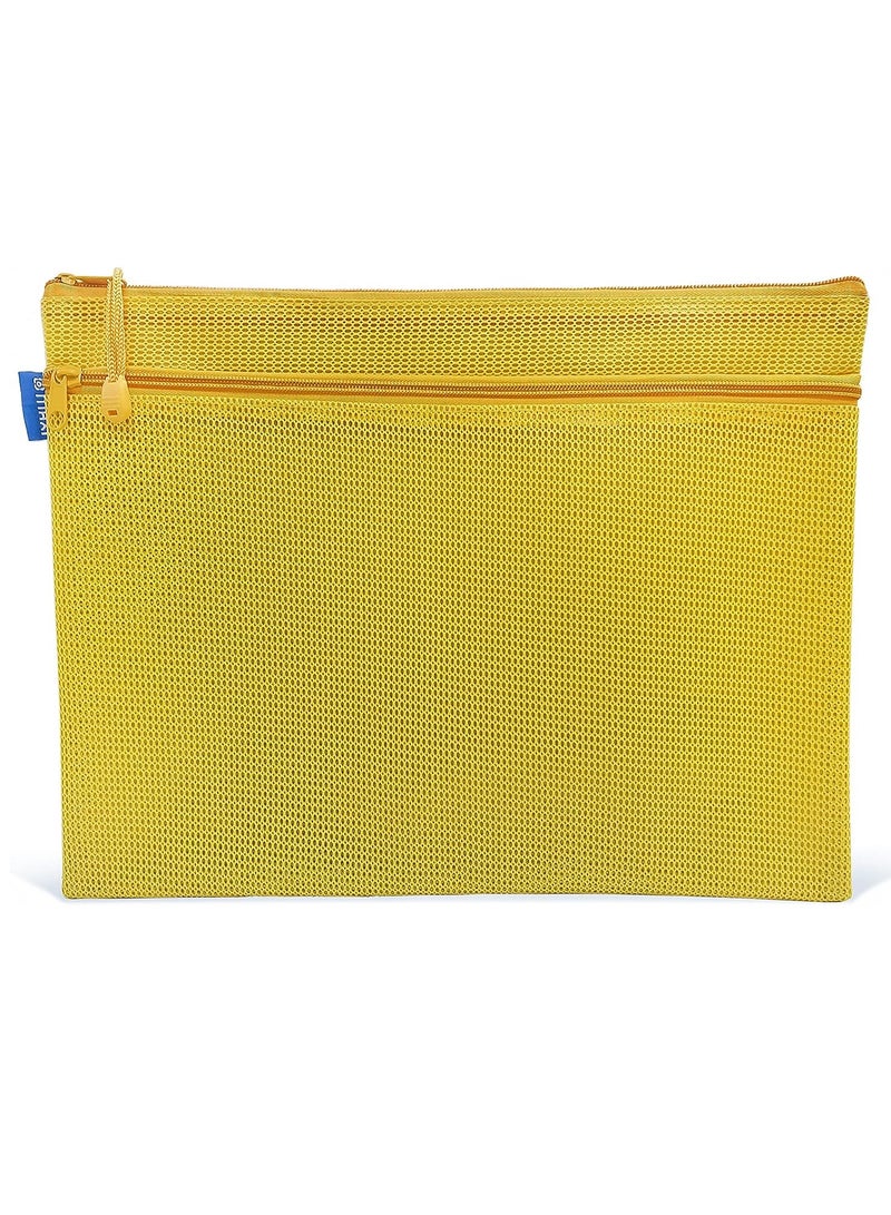 MAXI A4 DOUBLE ZIPPER BAG, Assorted Colour - Image 4