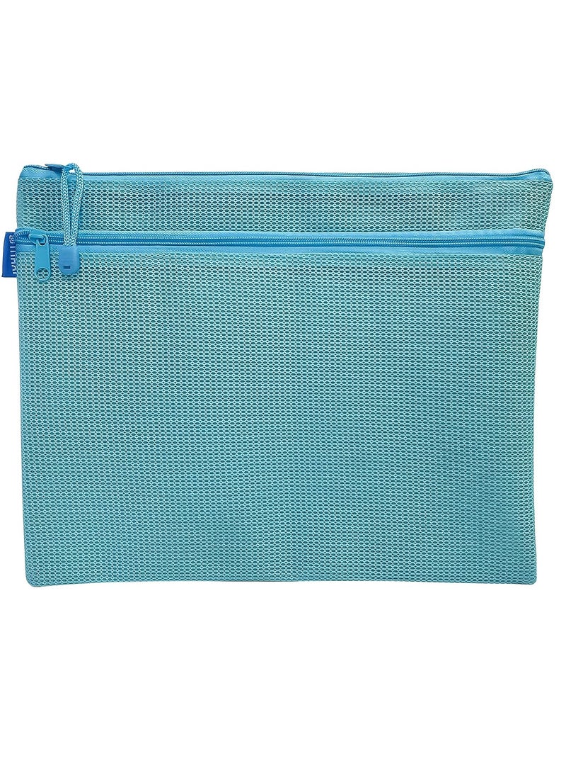 MAXI A4 DOUBLE ZIPPER BAG, Assorted Colour - Image 3