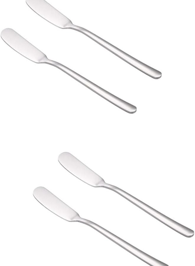 SECFOU 4pcs Stainless Steel Butter Knives for Cheese Cake Spreading Restaurant Catering - Image 1
