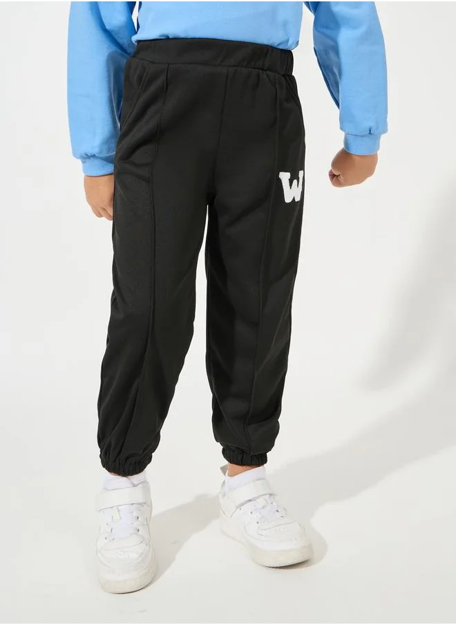 Styli Letter Applique Lightweight Joggers