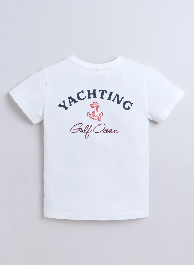 victor and jane Victor and Jane Boys' T-Shirt & Denim Shorts Set with Pocket detail