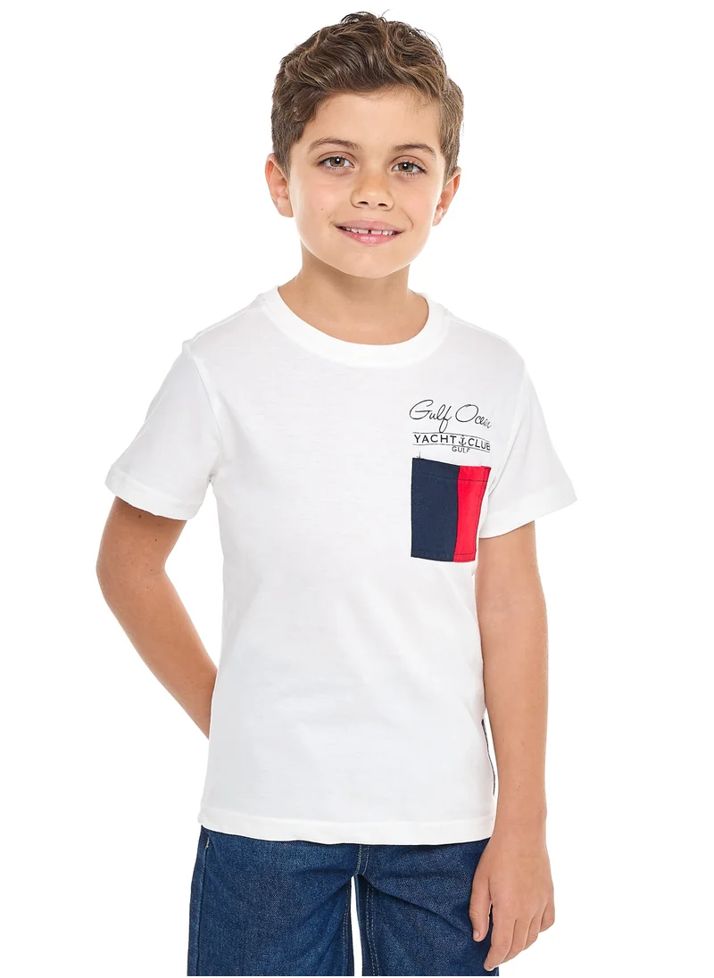 victor and jane Victor and Jane Boys' T-Shirt & Denim Shorts Set with Pocket detail