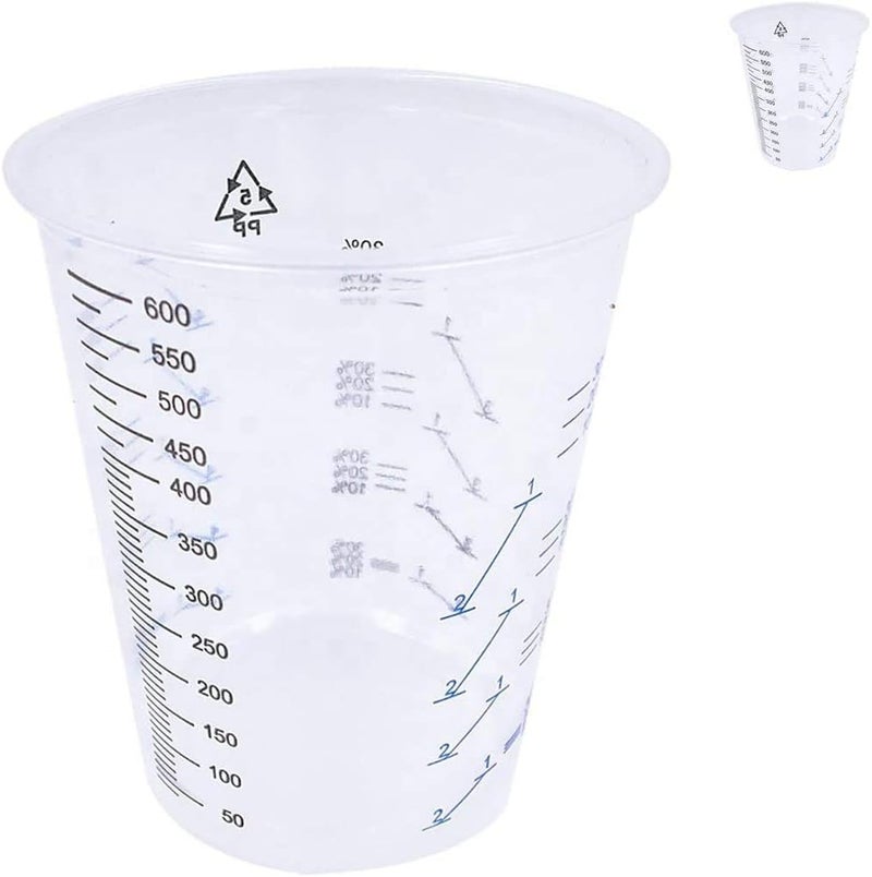 CANOPUS Professional Mixing Cups, Pack of 25 Colour Mixing Cups, Measuring Cups, Epoxy Resin 1 Pint 600 ml Paint Mixing Cups, Automotive and Art Projects, Mixing Cups, Epoxy Resin Cups, Paint Cups - Image 1
