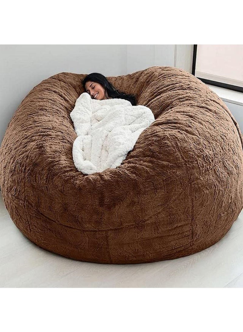 Bean Bag Chair Cover Oversized Soft Fluffy PV Velvet Lazy Sofa Bed Cover Without Filler