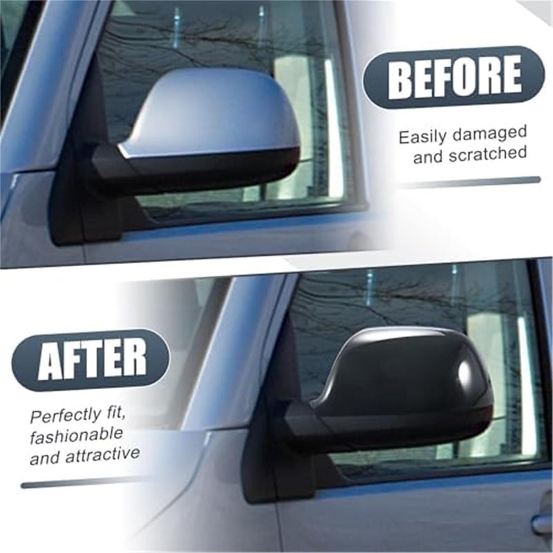 QASULER Gloss Black Mirror Cover Caps for Volkswagen Transporter T5 T6 - Image 5