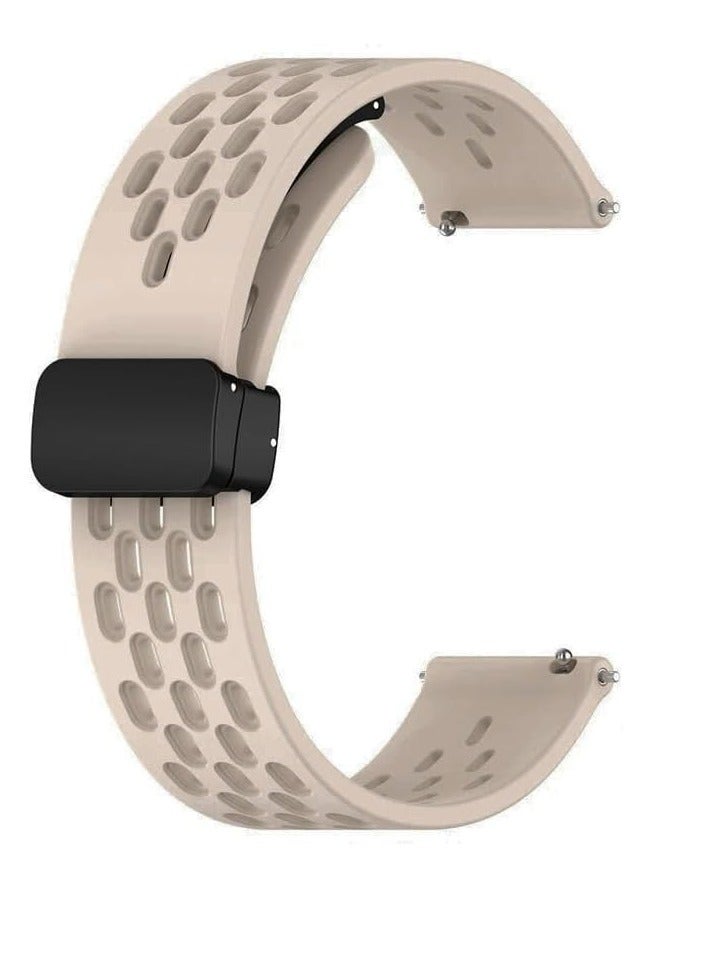 Strap Silicone Magnetic Buckle 20MM For Samsung Gear Sport/Watch 6/5/4/5 Pro 45mm/S2 classic/active 2 40mm 44mm/Amazfit GTS 2/2e/GTS 3/3 Pro/GTS 4/GTS 2 Mini/3 Mini/4 Mini/Bip 3/Bip 3 Pro