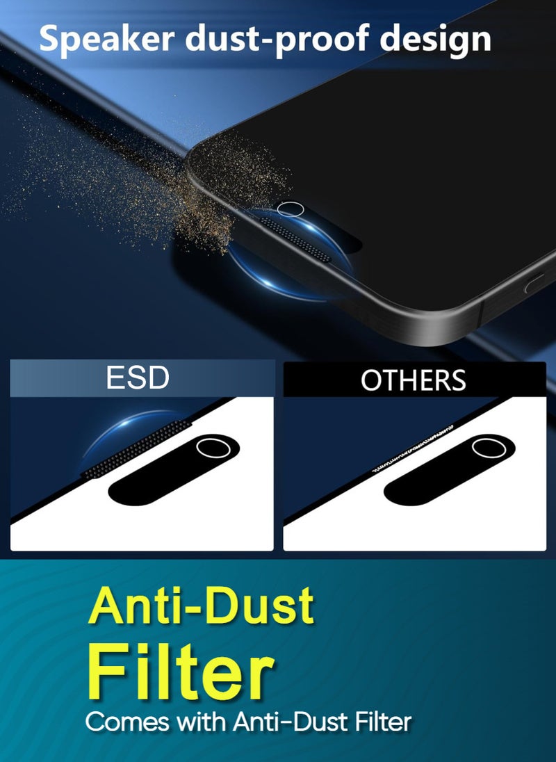 ESD Tempered Dustproof Privacy Glass Screen Protector Compatible For iPhone XS Max - Image 3