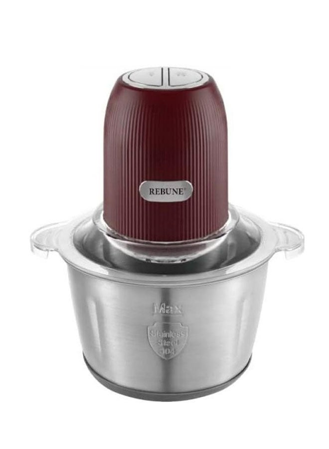 REBUNE Steel Vegetable Chopper 350 W RE-2-099 Red - Image 1