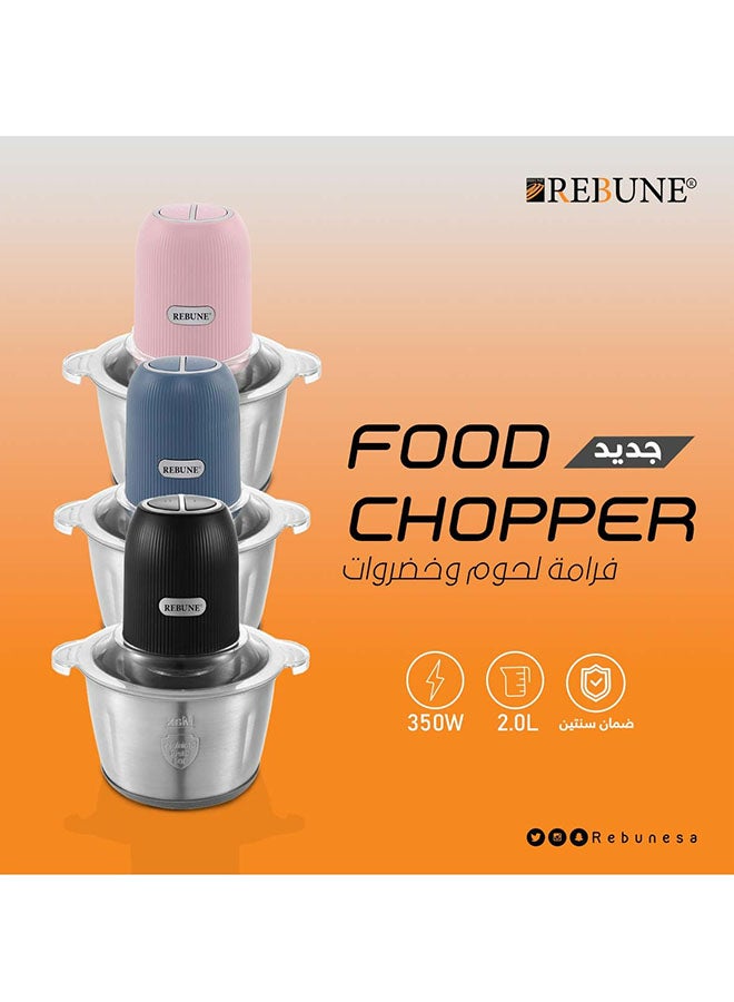 REBUNE Steel Vegetable Chopper 350 W RE-2-099 Red - Image 2