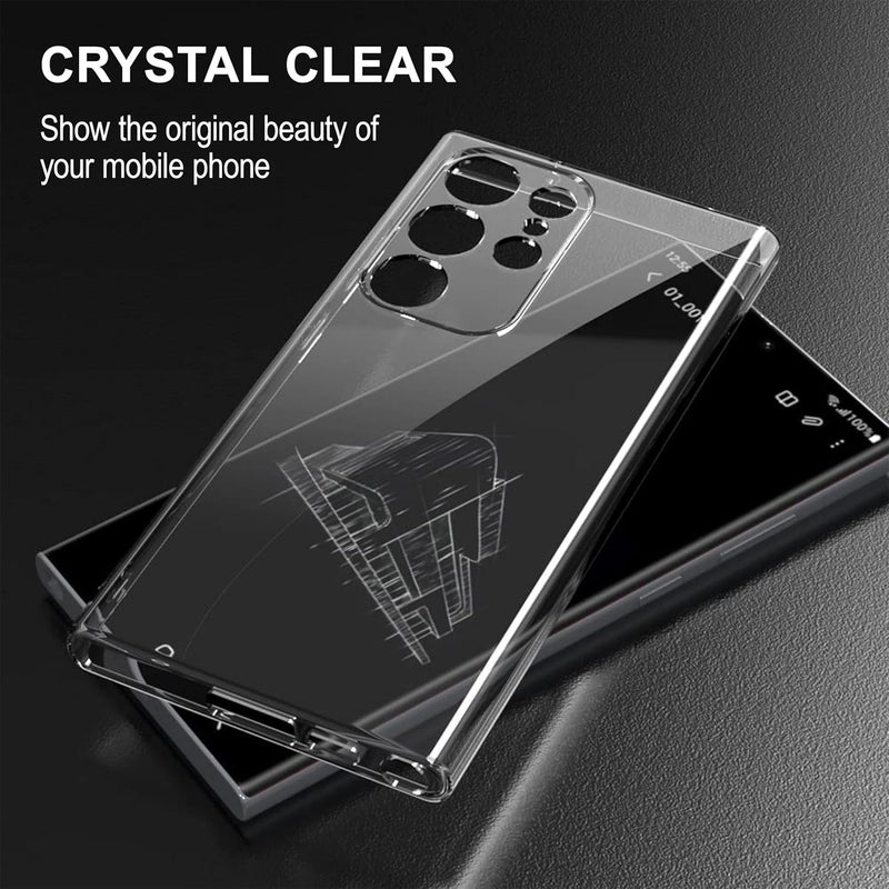 Cedo Samsung Galaxy S23 Ultra (5G) Clear Case | Soft Flexible Slim-Fit | Full Body 360 Protection Shock Proof TPU Back Cover (Transparent) - Image 5