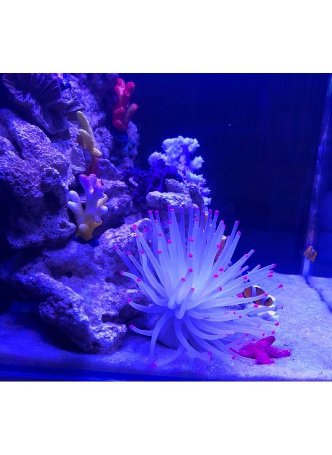 Mallofusa Artificial Aquarium Fish Tank Decoration Silicone Sea Anemone Artificial Fish Tank Ornament Decoration (White)  - Image 5