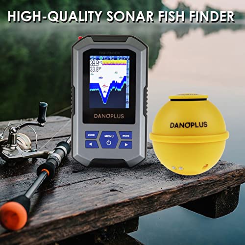 DANOPLUS Portable Fish Finder Large HD Display Wireless Fish Finder, Fish Finders & Depth Finders for Boats with 147 feet Depth Detection Sensor, Rechargeable Castable Fish Finder Display Fish, Temp, Depth - Image 4