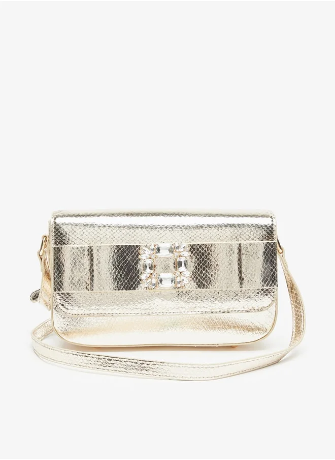 Flora Bella By Shoexpress Embellished Crossbody Bag