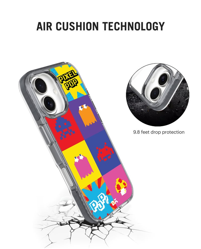 DailyObjects Case for iPhone 17 Compatible with Mag-Safe Wireless Charging, Stride 2.0 Pixel Pop Slim Shockproof Back Cover with Inner Magnetic Ring - Image 5