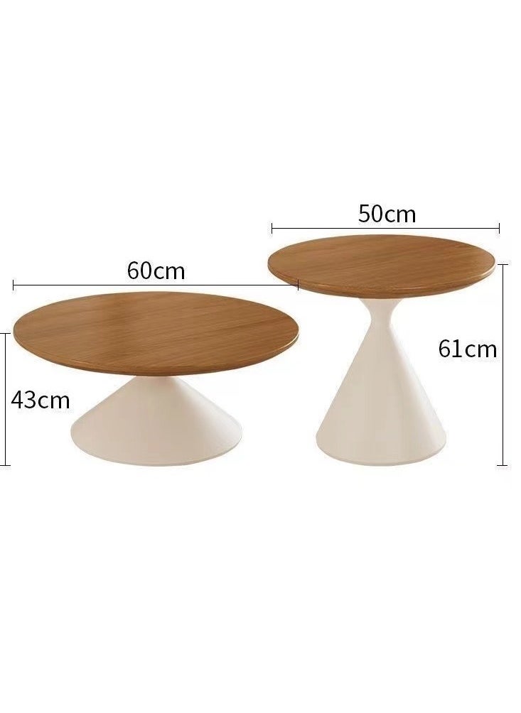 Set of 2 Multipurpose Modern Design Nested Coffee Tables Strong Base Side Tables Round Edges Center Table for Living Room Home Office 60x43 and 50x61 cm - pzsku/ZB905B61831D565FFD2B4Z/45/_/1724837682/bf6913ac-b619-4d28-add3-f3949c79dbe2