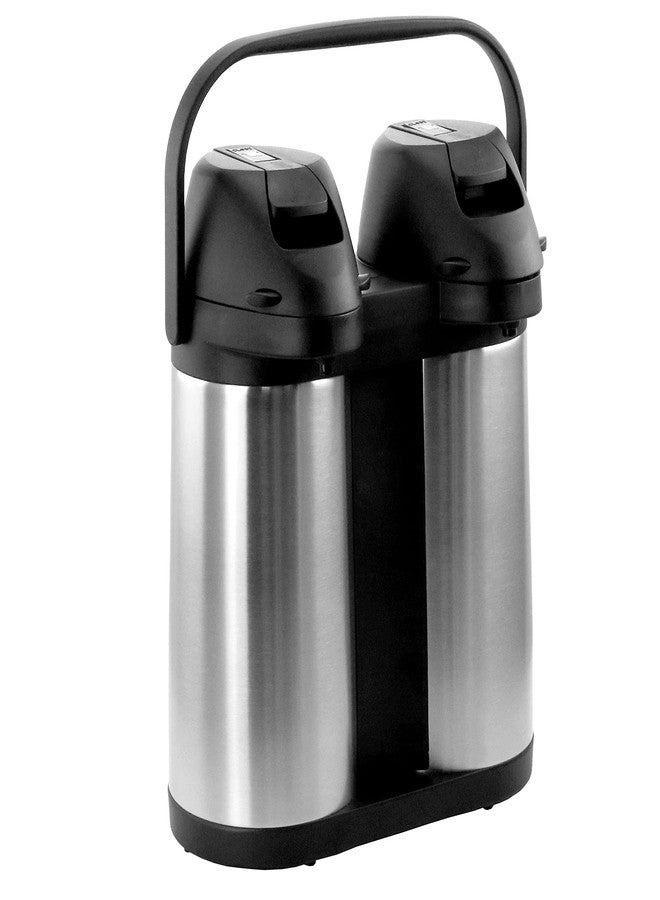 MegaChef Dual Airpot, 1.9 Quart, Silver - Image 2