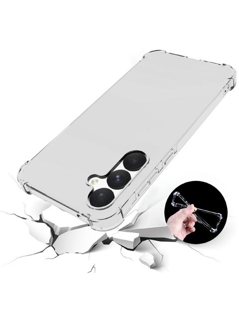 Samsung Galaxy A-55 Case, Designed for Galaxy A-55 5G Case, Slim Flexible TPU Airbag Bumper Shock Absorption Rubber Soft Silicone Case Cover Fit for Samsung Galaxy A-55, Clear