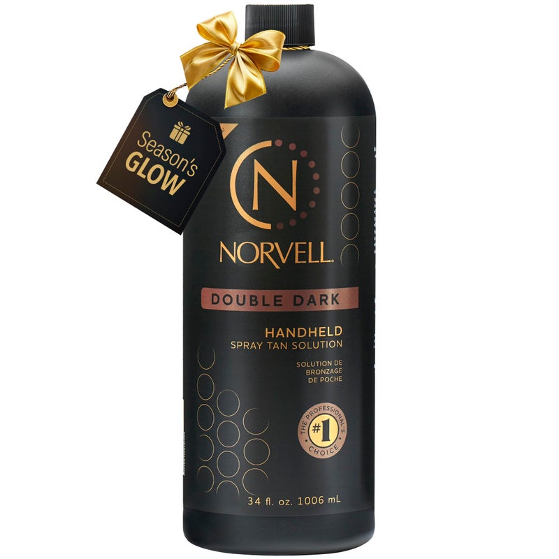 Norvell Premium Spray Tan Solution Double Dark 34 fl oz â€“ Professional Sunless Tanning Formula for Deep Rich Bronze, Streak-Free, Fast-Drying, Long-Lasting Sunless Color - Image 1