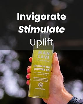 ManCave جل استحمام مان كايف بالليمون والبلوط للرجال برائحة منعشة مع زيت الليمون والبرغموت وإكليل الجبل خالي من الكبريتات والبارابين طبيعي نباتي خالي من القسوة 500 مل عبوة من 2 - Image 4