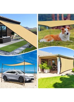 HQ-GAMING Sun Shade Cloth Cover Mesh with Grommets Sun Shade Sail Garden Sunblock Shade Cloth Shading Net Sun Canopies for Greenhouse Garden Plants Sail Net Sun Protection Fabric Mesh (Yellow)  - Image 5