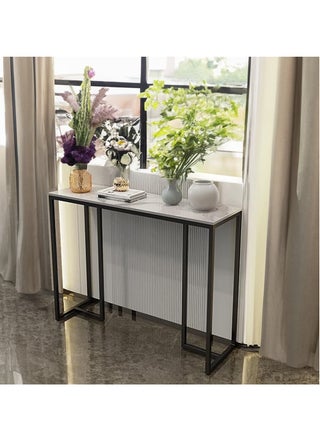 Metal Side Table, Entryway Console Table with Wood Top, Modern Entryway Table, Industrial Behind Sofa Table, Rectangle Hallway Table, for Home and Office - pzsku/ZB905FF2FDA362A1EDB3FZ/45/_/1730096062/debaba4e-5b90-455c-91b9-a900b308cda9