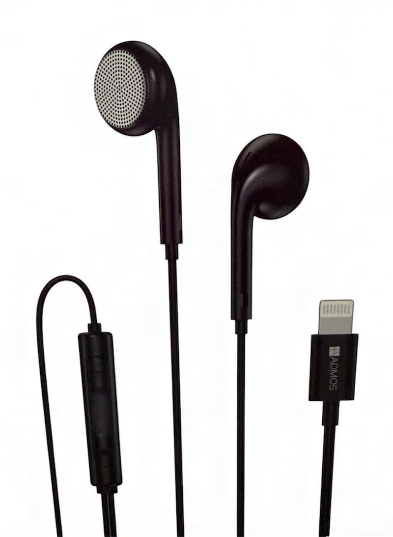 Admos Earphones with Lightning Connector | iPhone Earphones, [MFI Certified] Wired Earphones with Stereo Sound, Microphone, and Volume Control, Compatible with iPhone 14/13/12/SE/11/XR/XS/X/7/7 Plus/8 - Image 1
