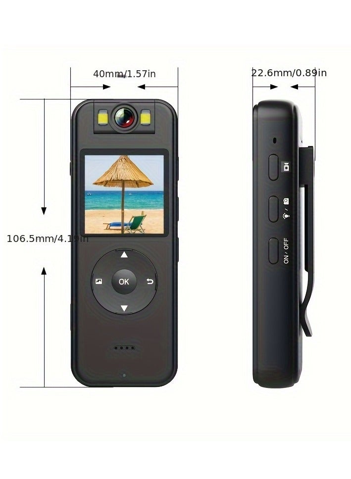 4K Portable Video Camera Recorder, Motorcycle Driving Recorder, Outdoor Mini Action Camera, Portable Camera, Driving Recorder, Miniature Camera+32Gcard - Image 2