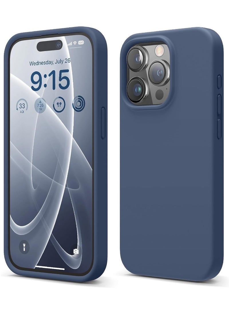 Captaintech iPhone 15 Pro Liquid Silicone Case (6.1") – Slim Shockproof Cover with Full-Body Protection | Anti-Scratch Microfiber Lining - Image 1