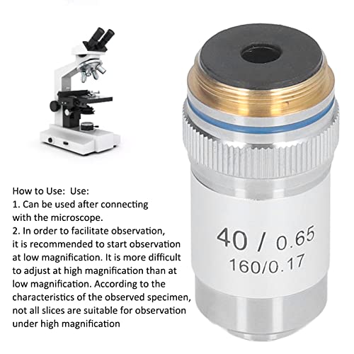 Natudeco Achromatic Microscope Objective 40X Magnification Lens Biological Microscope Lens Replacement 20.2mm Interface Standard RMS - Image 4