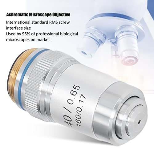 Natudeco Achromatic Microscope Objective 40X Magnification Lens Biological Microscope Lens Replacement 20.2mm Interface Standard RMS - Image 5
