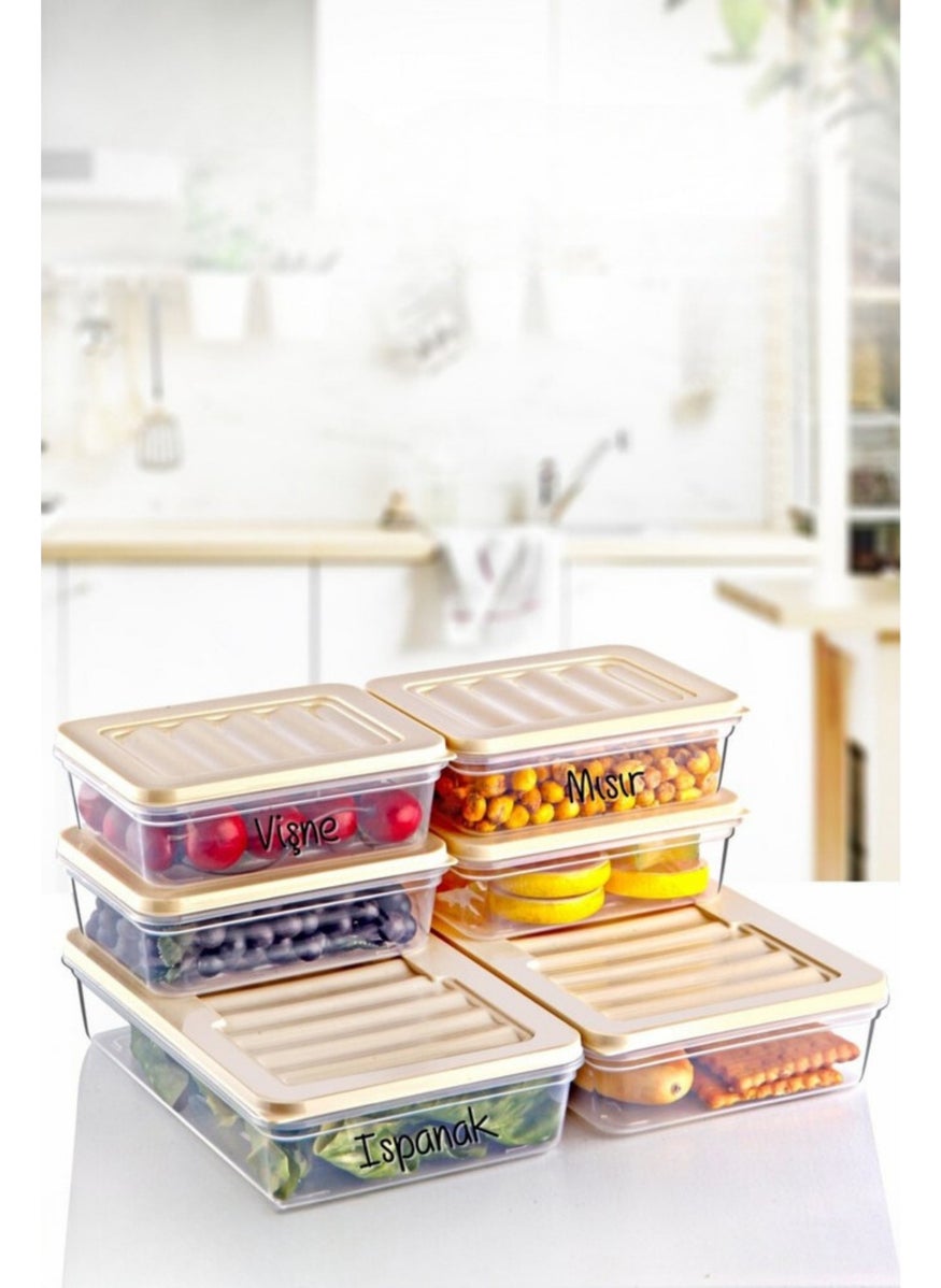Nandy Home Set of 6 Freshbox Storage Container Suitable for Microwave and Freezer Set 2 - X2 1.2 Lt / X4 0.6 Lt  - Image 1