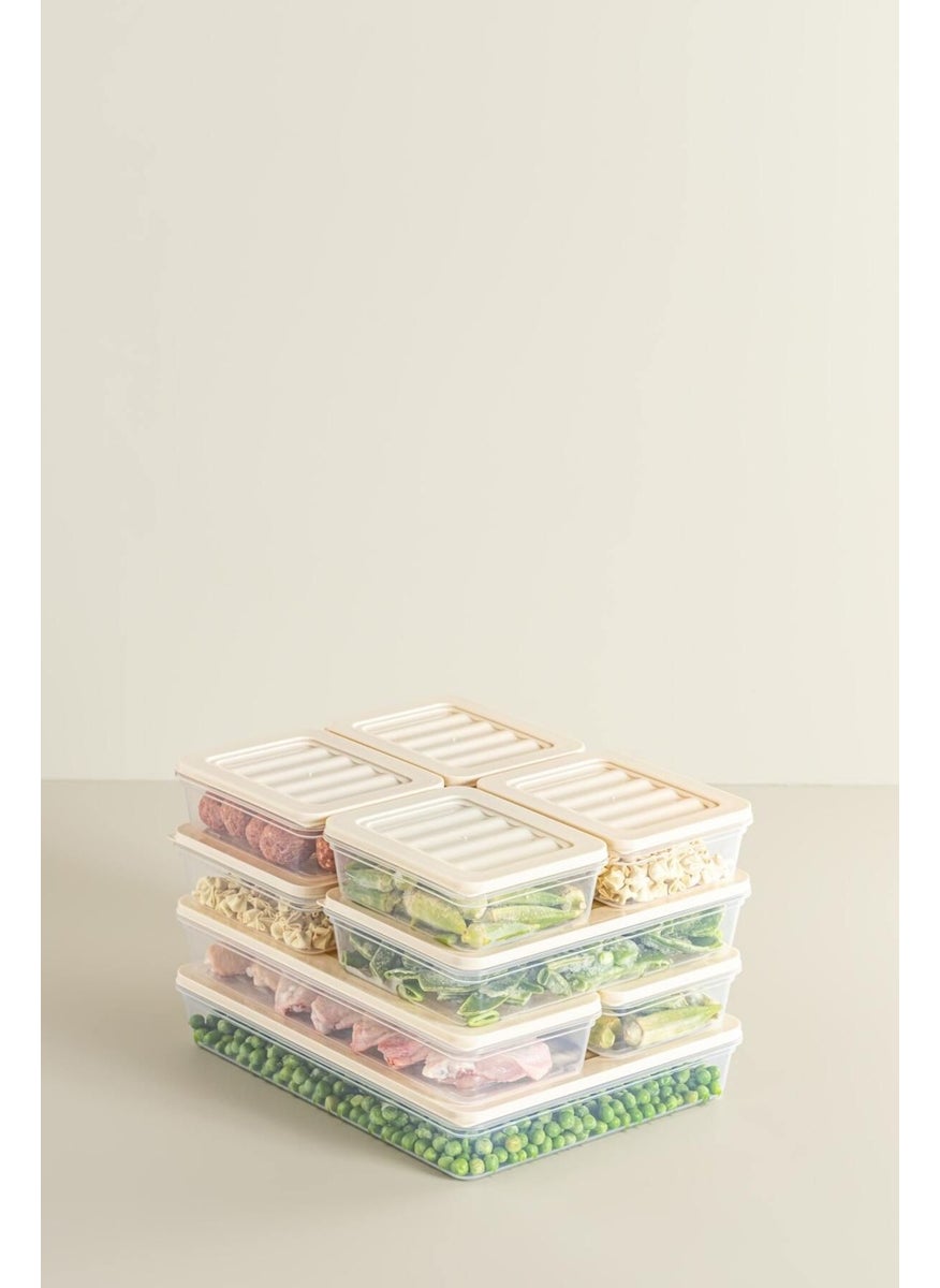 Nandy Home Set of 6 Freshbox Storage Container Suitable for Microwave and Freezer Set 2 - X2 1.2 Lt / X4 0.6 Lt  - Image 4